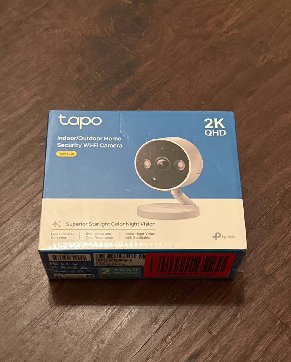 TP-Link Tapo C120 Indoor/Outdoor Home Security Wi-Fi Camera 2K QHD